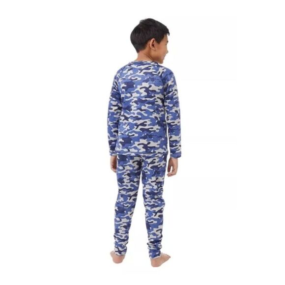 32 DEGREES Boys Sz  Large (14/16) Blue Solid & Camo 4 Pc Lounge Sleep Sets NEW - Picture 3 of 5